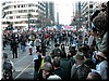 Anticipation for the start of the march rises.  Organizers make sure the starting line is even.