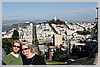 View from top of Russian Hill - Coit Tower in the background